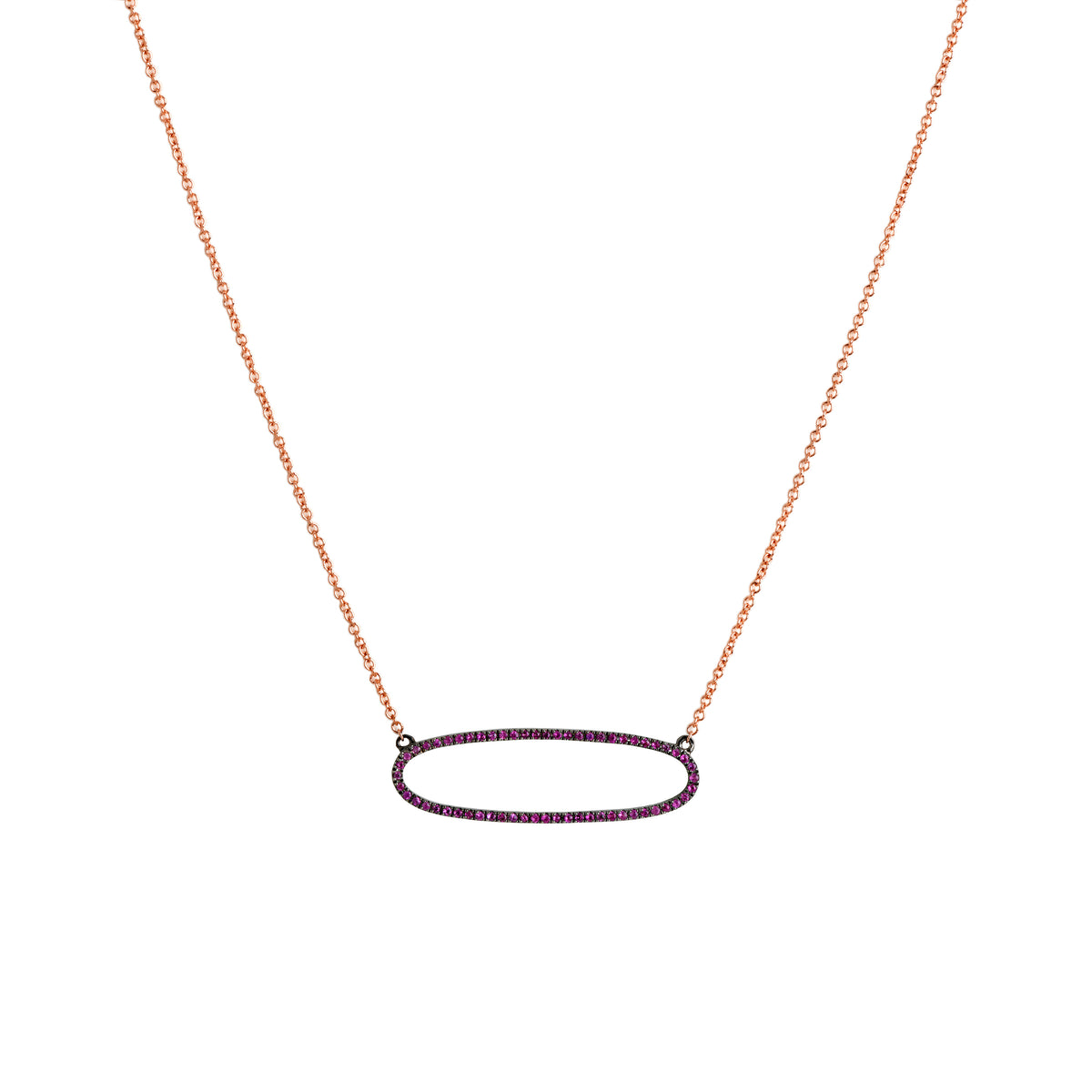 REVERSIBLE PINK SAPPHIRE OVAL NECKLACE - Bridget King Jewelry