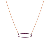 REVERSIBLE PINK SAPPHIRE OVAL NECKLACE - Bridget King Jewelry