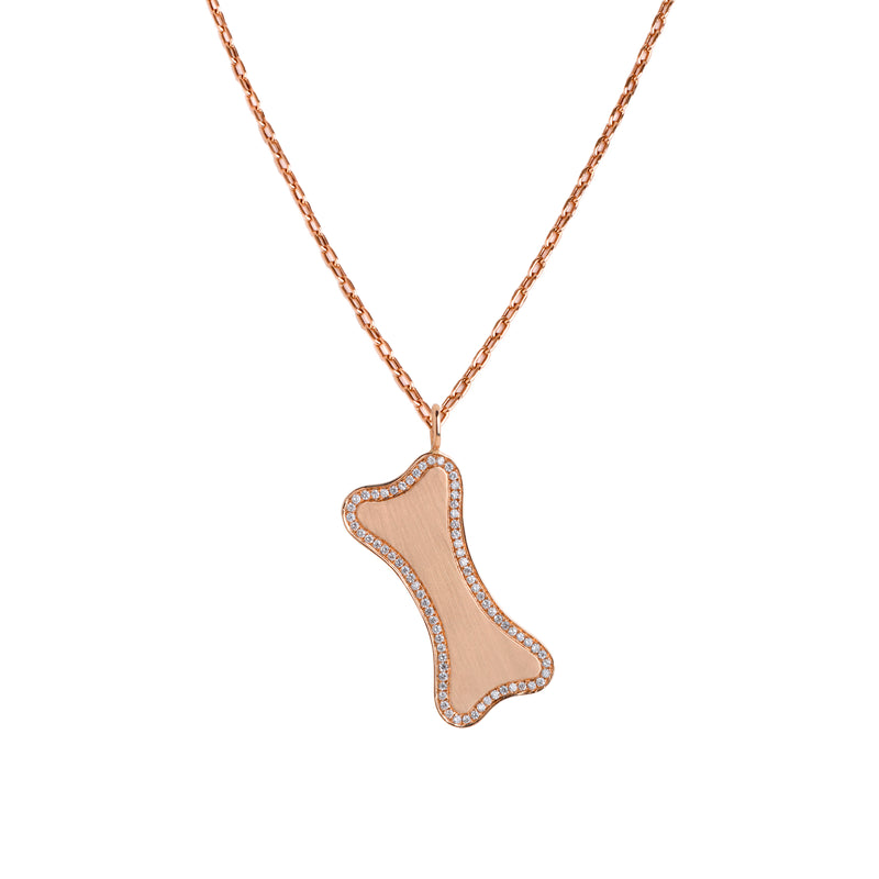 LARGE DIAMOND DOG BONE PENDANT