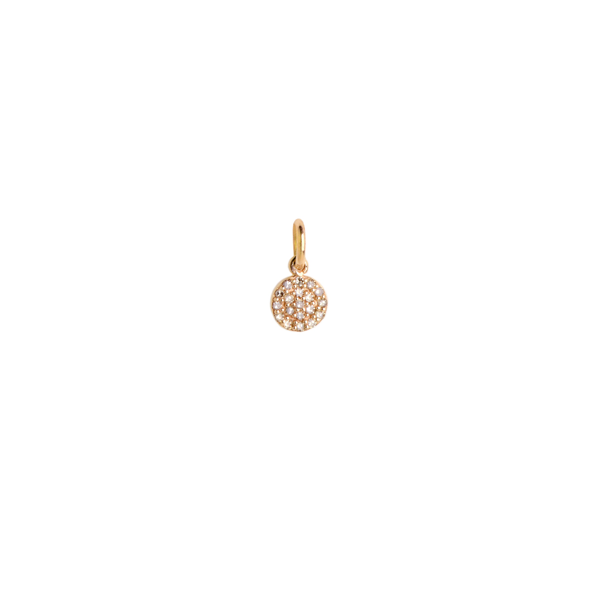 6MM ROUND PAVÉ DIAMOND PENDANT - Bridget King Jewelry