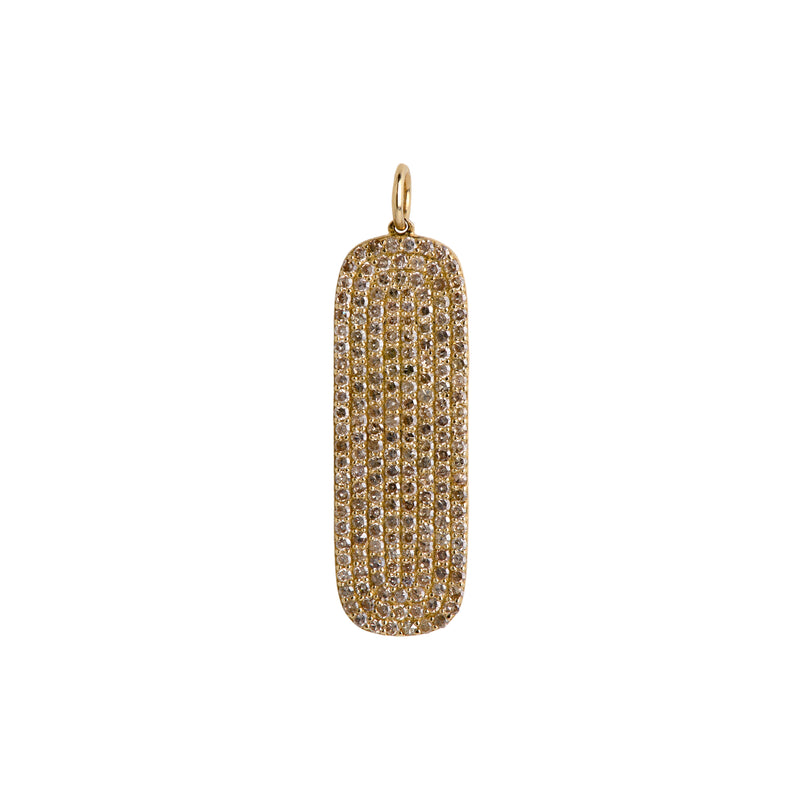 PAVÉ RECTANGLE DIAMOND PENDANT - Bridget King Jewelry