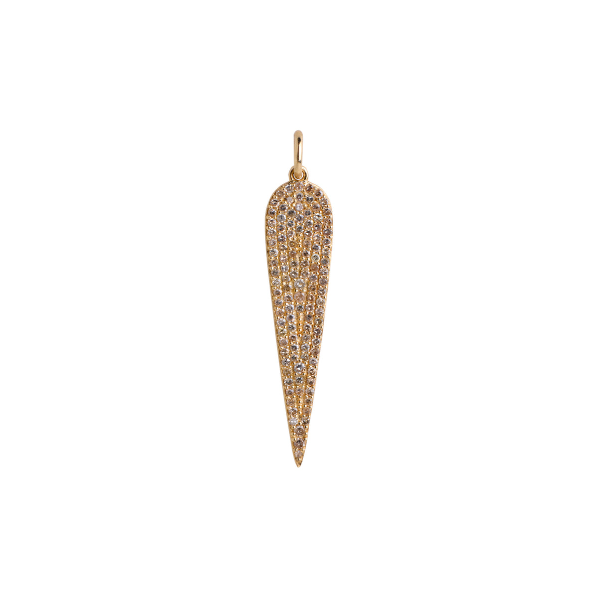 LONG REVERSE TEARDROP DIAMOND PENDANT - Bridget King Jewelry