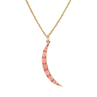 PINK OPAL CRESCENT PENDANT