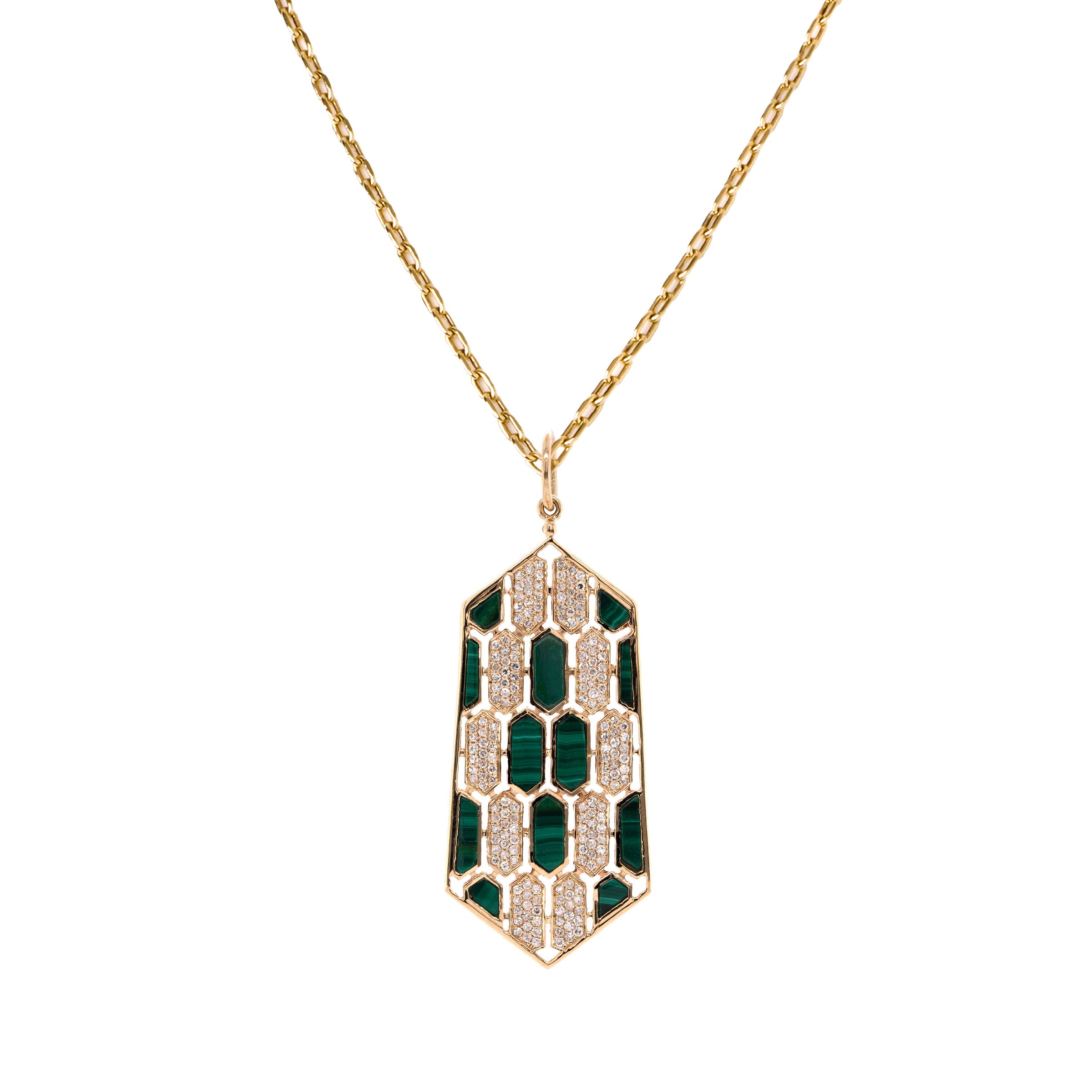 MALACHITE MOSAIC PENDANT