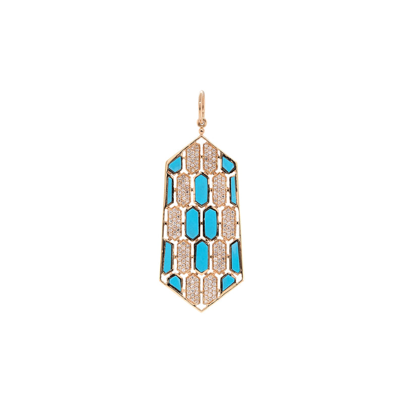 TURQUOISE MOSAIC PENDANT