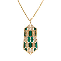 LARGE MALACHITE MOSAIC PENDANT