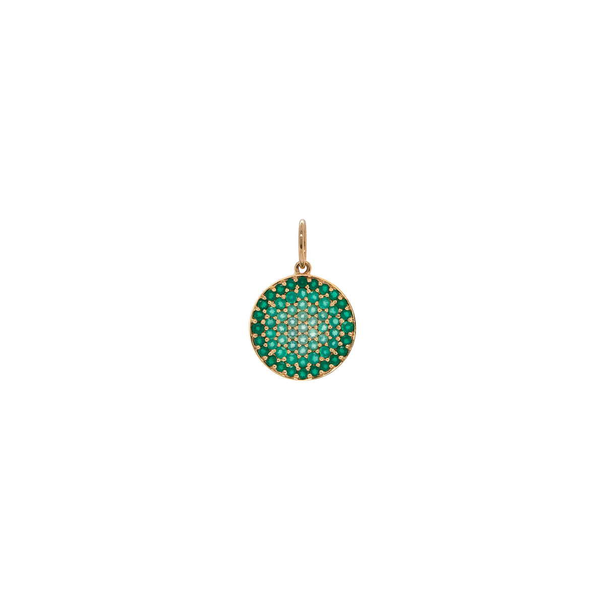 EMERALD OMBRÉ ROUND PENDANT