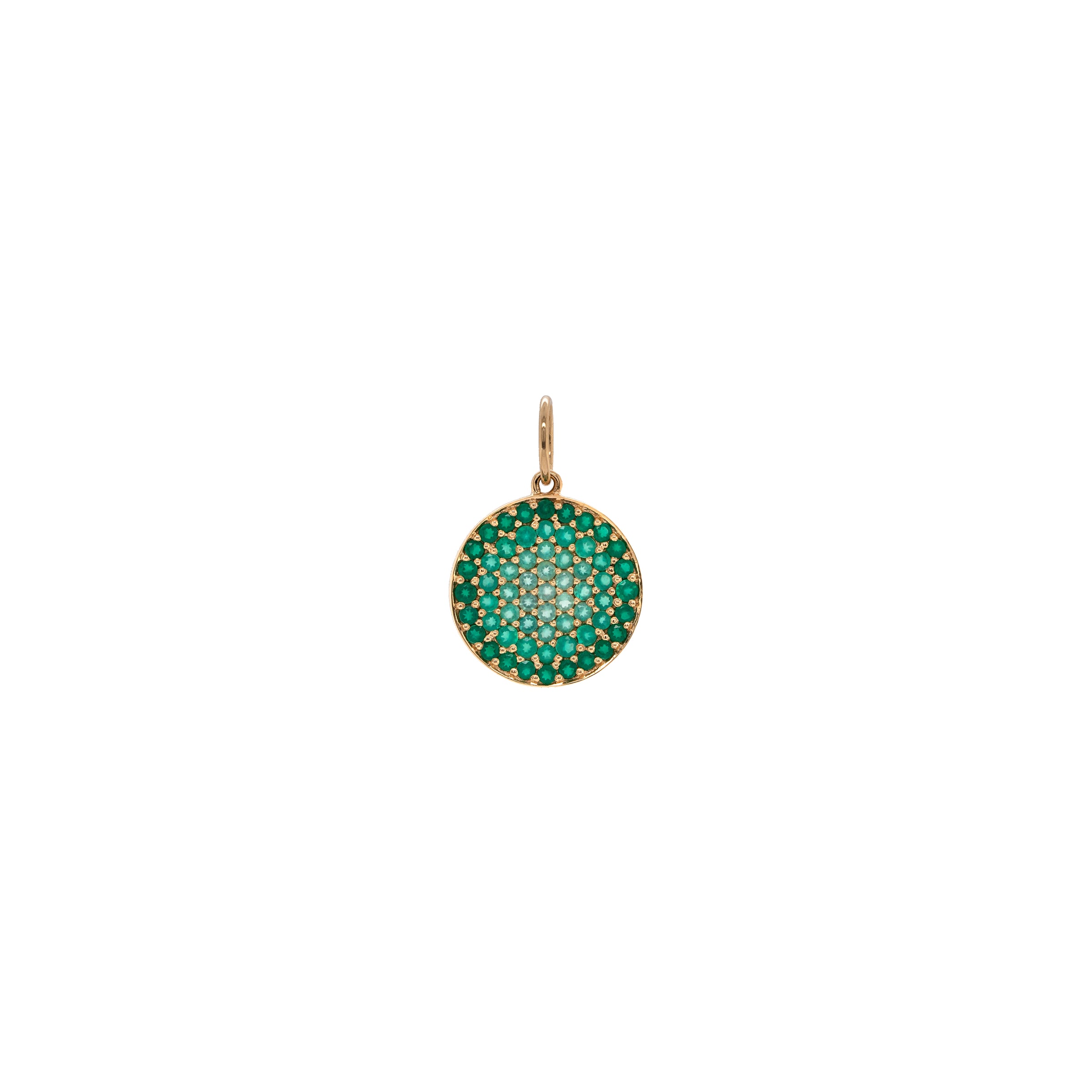 EMERALD OMBRÉ ROUND PENDANT