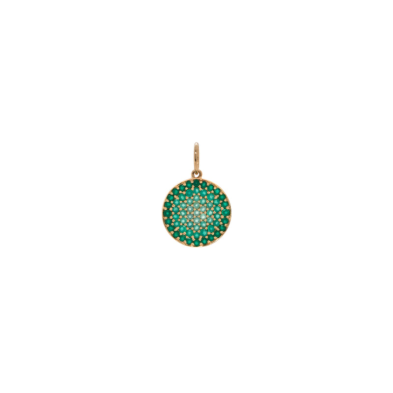 EMERALD OMBRÉ ROUND PENDANT