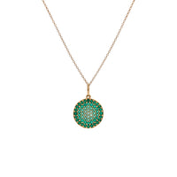 EMERALD OMBRÉ ROUND PENDANT