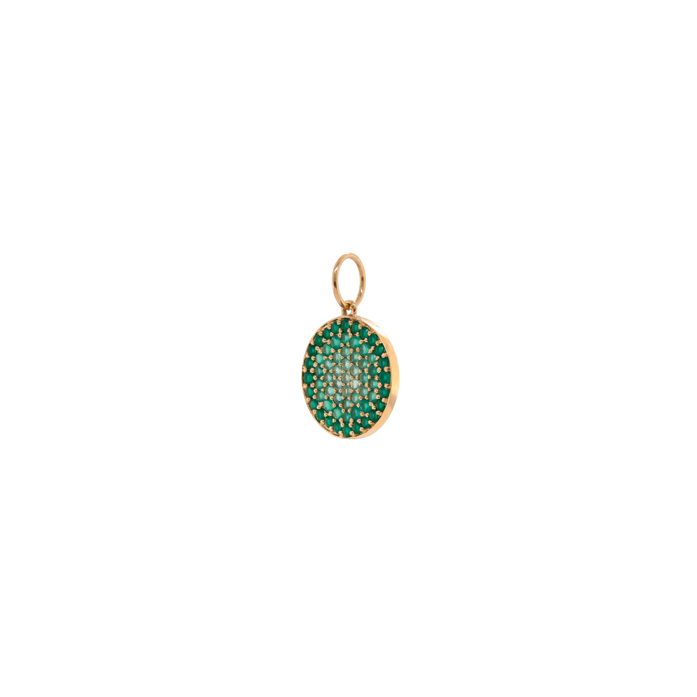 EMERALD OMBRÉ ROUND PENDANT