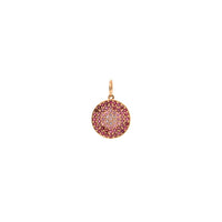 PINK SAPPHIRE OMBRÉ ROUND PENDANT