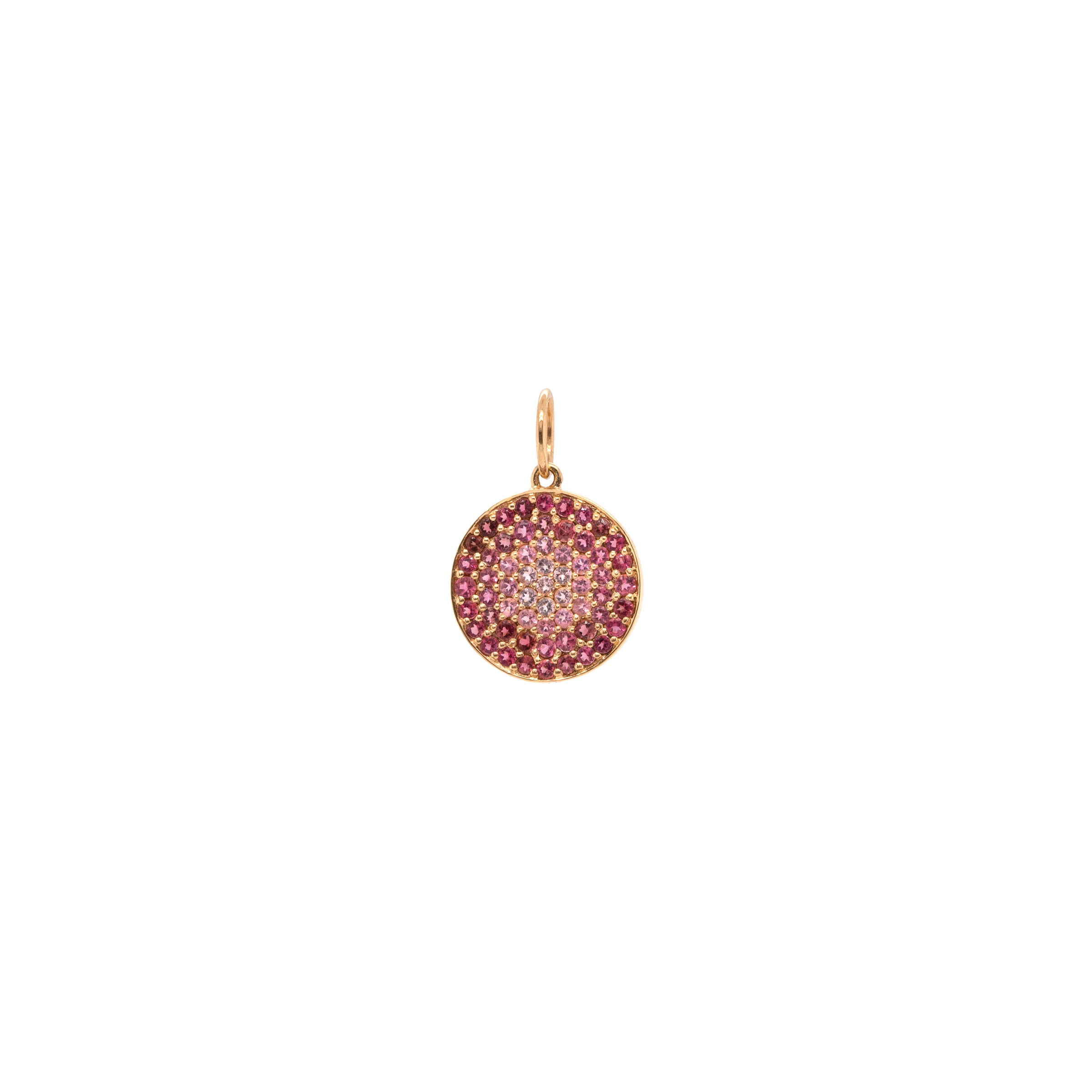 PINK SAPPHIRE OMBRÉ ROUND PENDANT