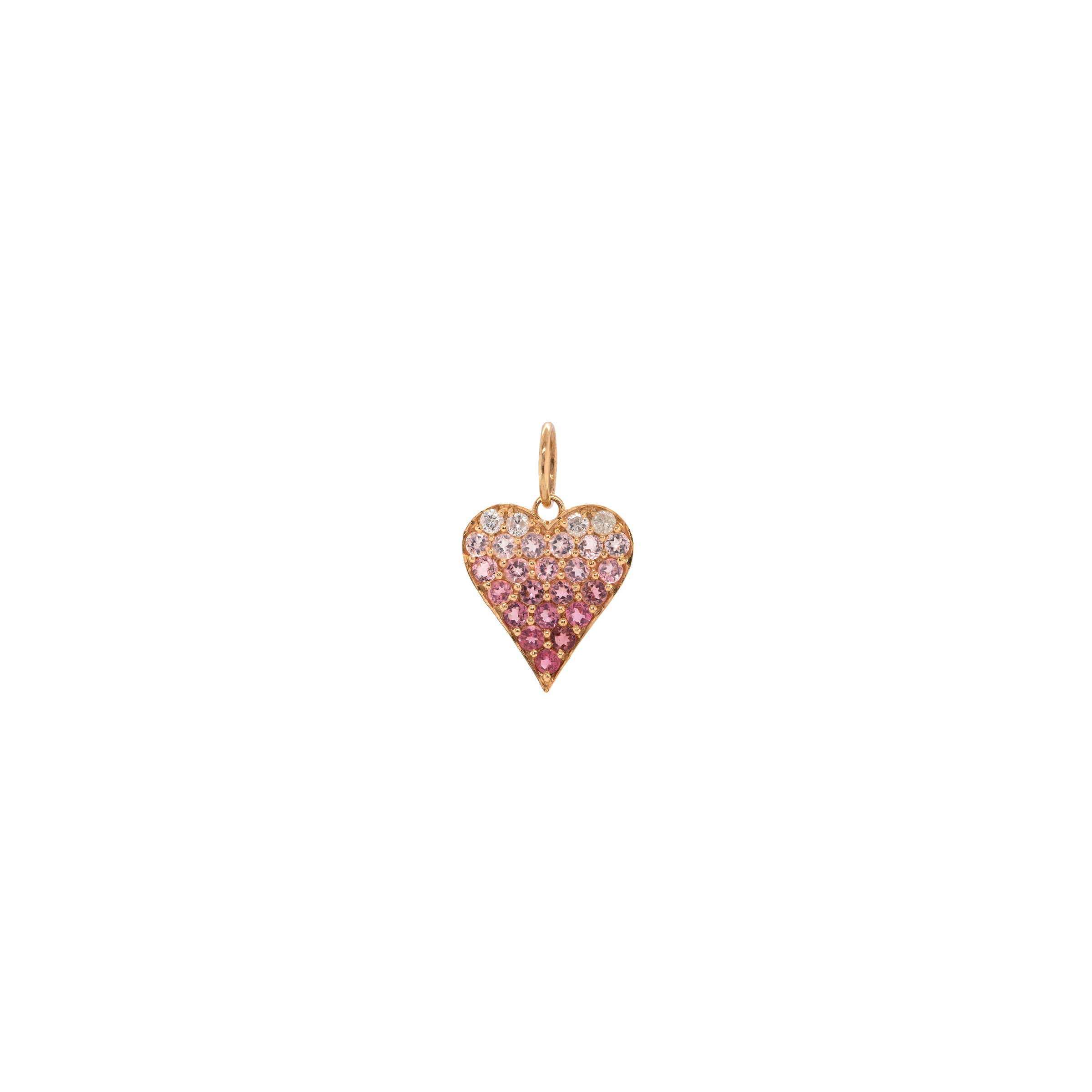 PINK SAPPHIRE OMBRÉ HEART PENDANT