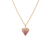 PINK SAPPHIRE OMBRÉ HEART PENDANT