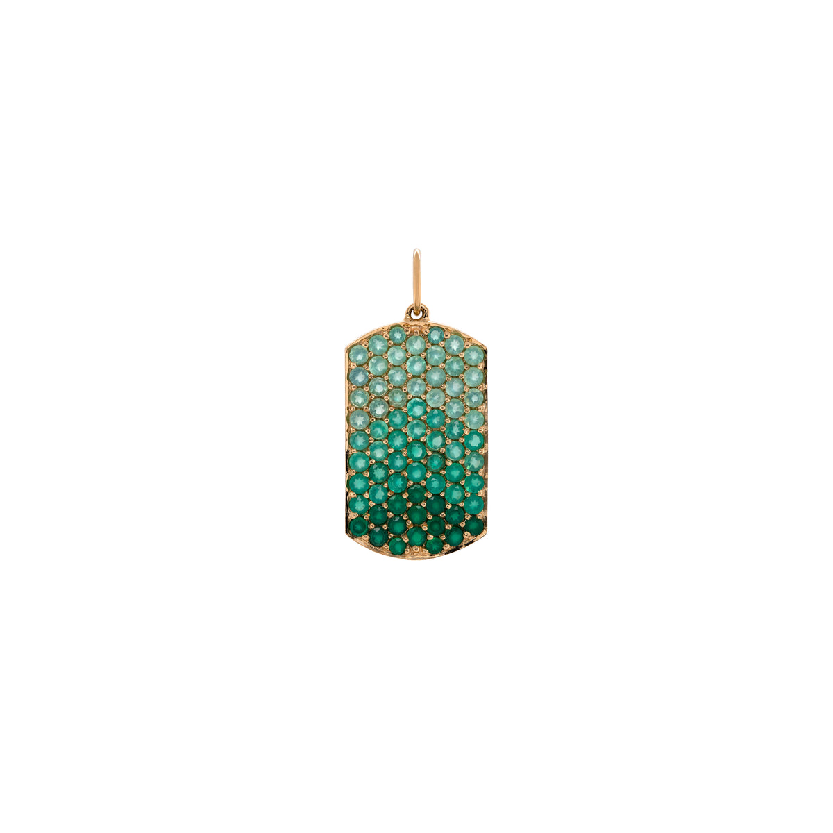 EMERALD OMBRÉ DOG TAG