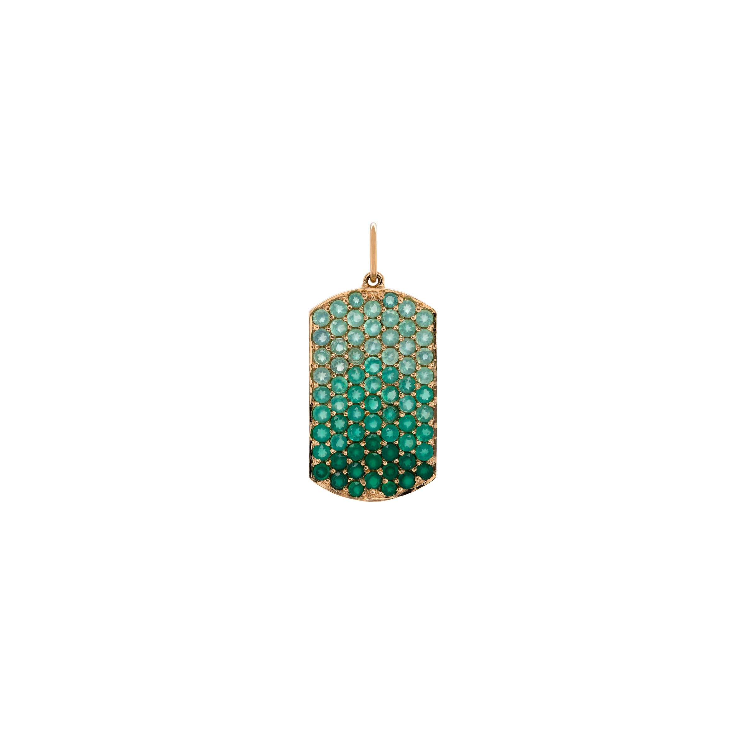 EMERALD OMBRÉ DOG TAG