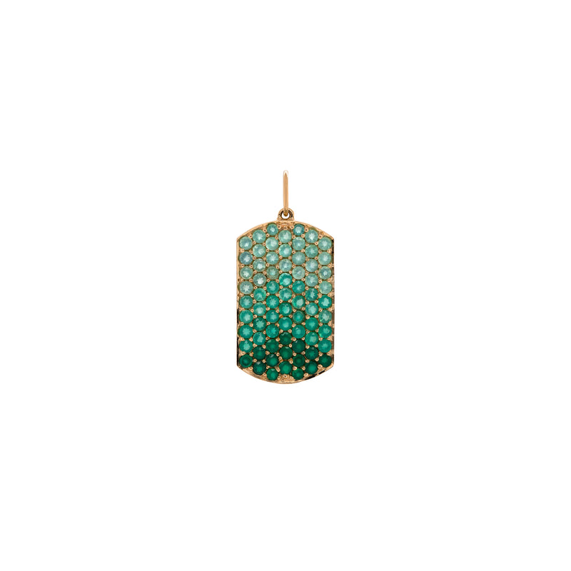 EMERALD OMBRÉ DOG TAG