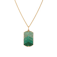 EMERALD OMBRÉ DOG TAG