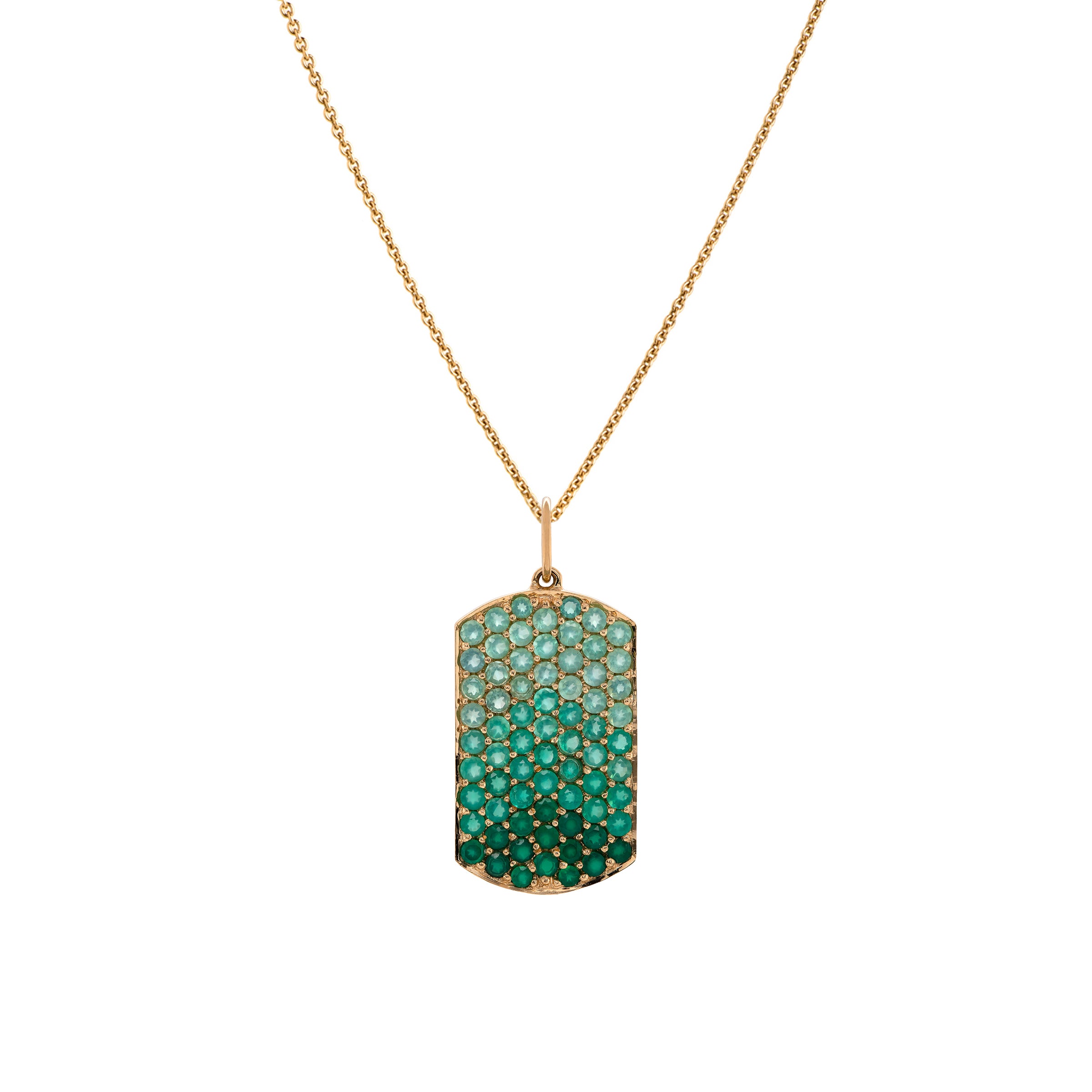 EMERALD OMBRÉ DOG TAG