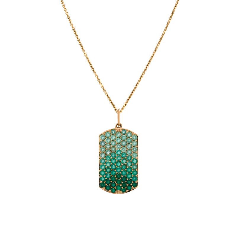 EMERALD OMBRÉ DOG TAG