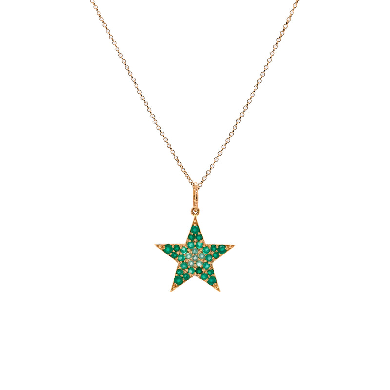 EMERALD OMBRÉ STAR PENDANT
