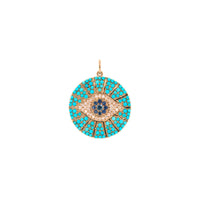 LARGE TURQUOISE EVIL EYE MEDALLION