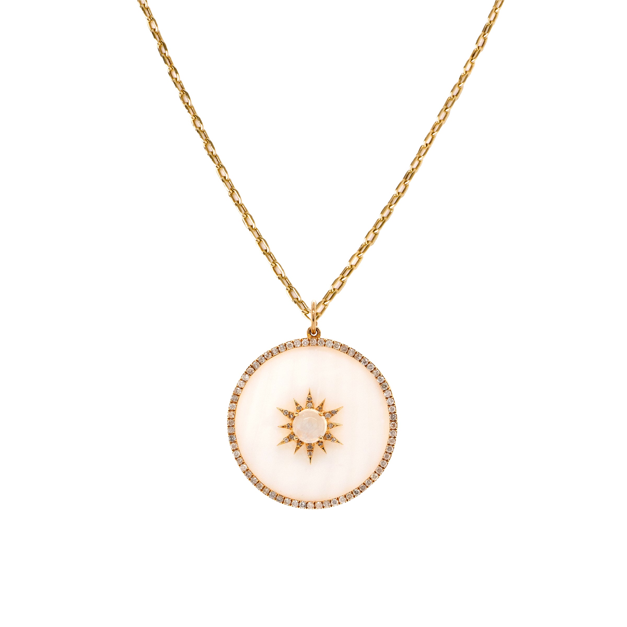 MOTHER-OF-PEARL HALO MEDALLION
