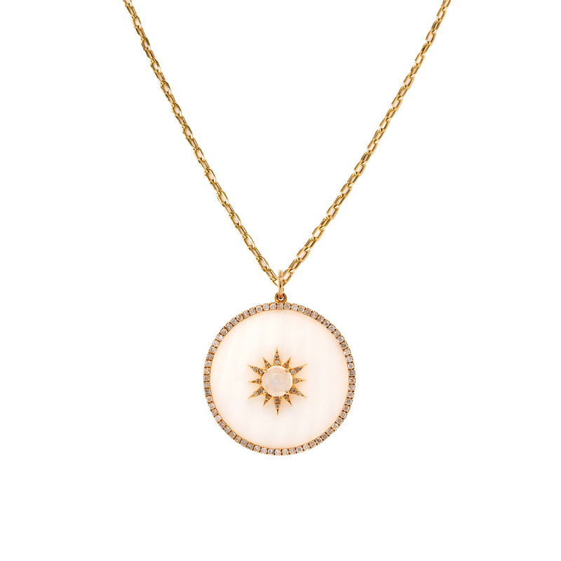 MOTHER-OF-PEARL HALO MEDALLION