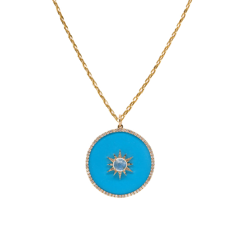 TURQUOISE HALO MEDALLION