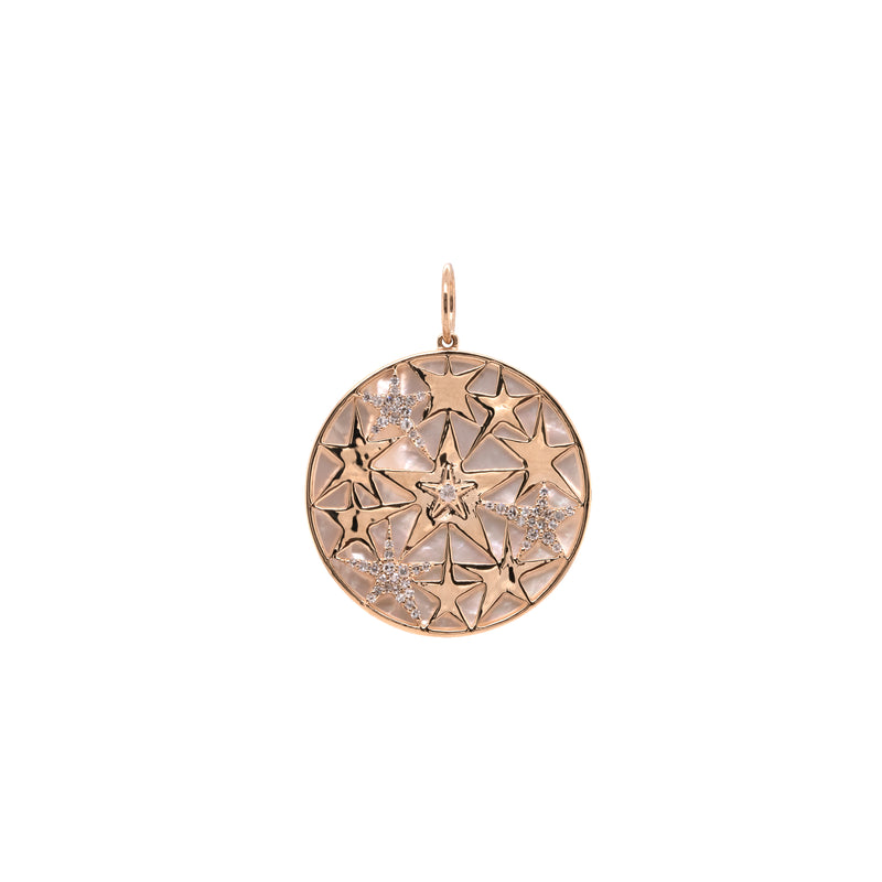 MOTHER-OF-PEARL CONSTELLATION MEDALLION