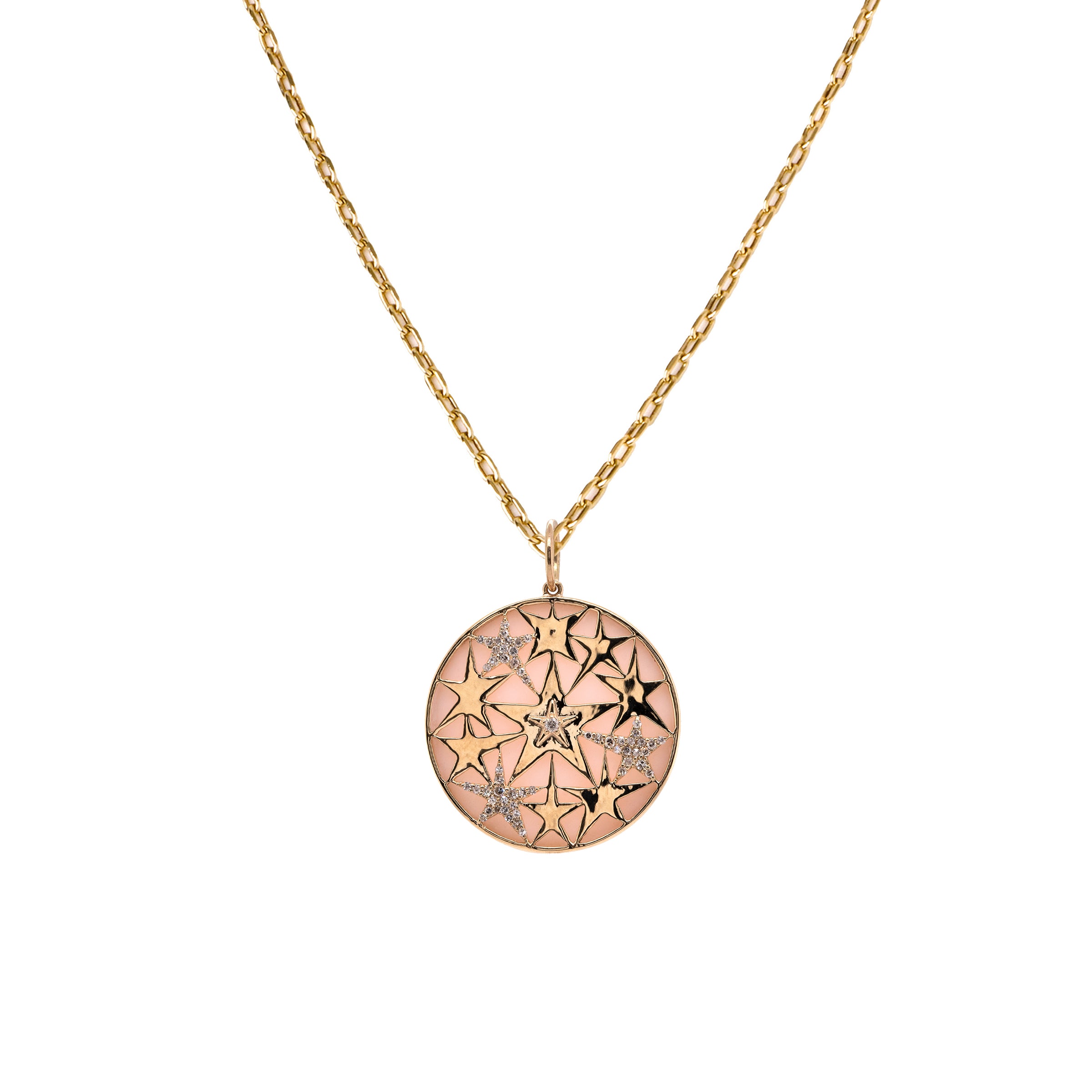 PINK OPAL CONSTELLATION MEDALLION