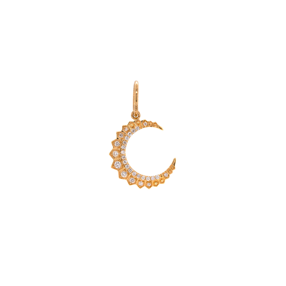 SMALL DIAMOND CRESCENT PENDANT