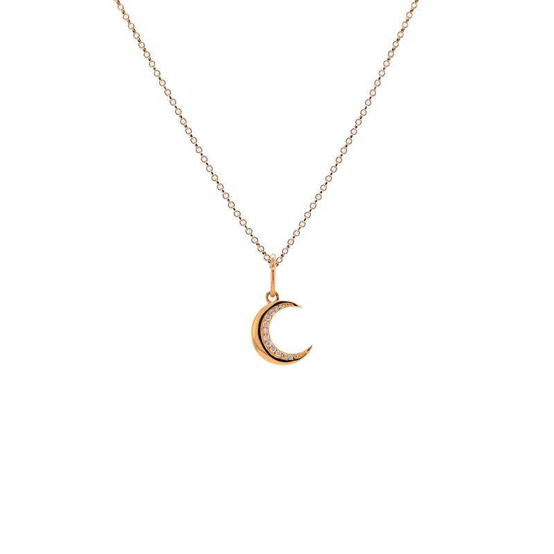 BABY DIAMOND CRESCENT PENDANT