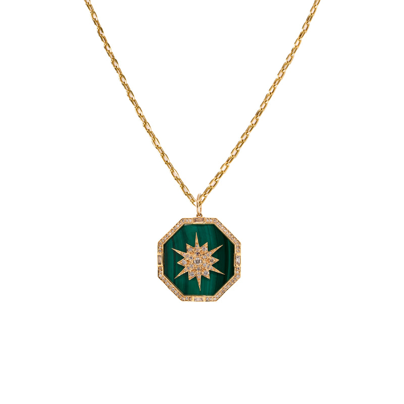 MALACHITE OCTAGON MEDALLION