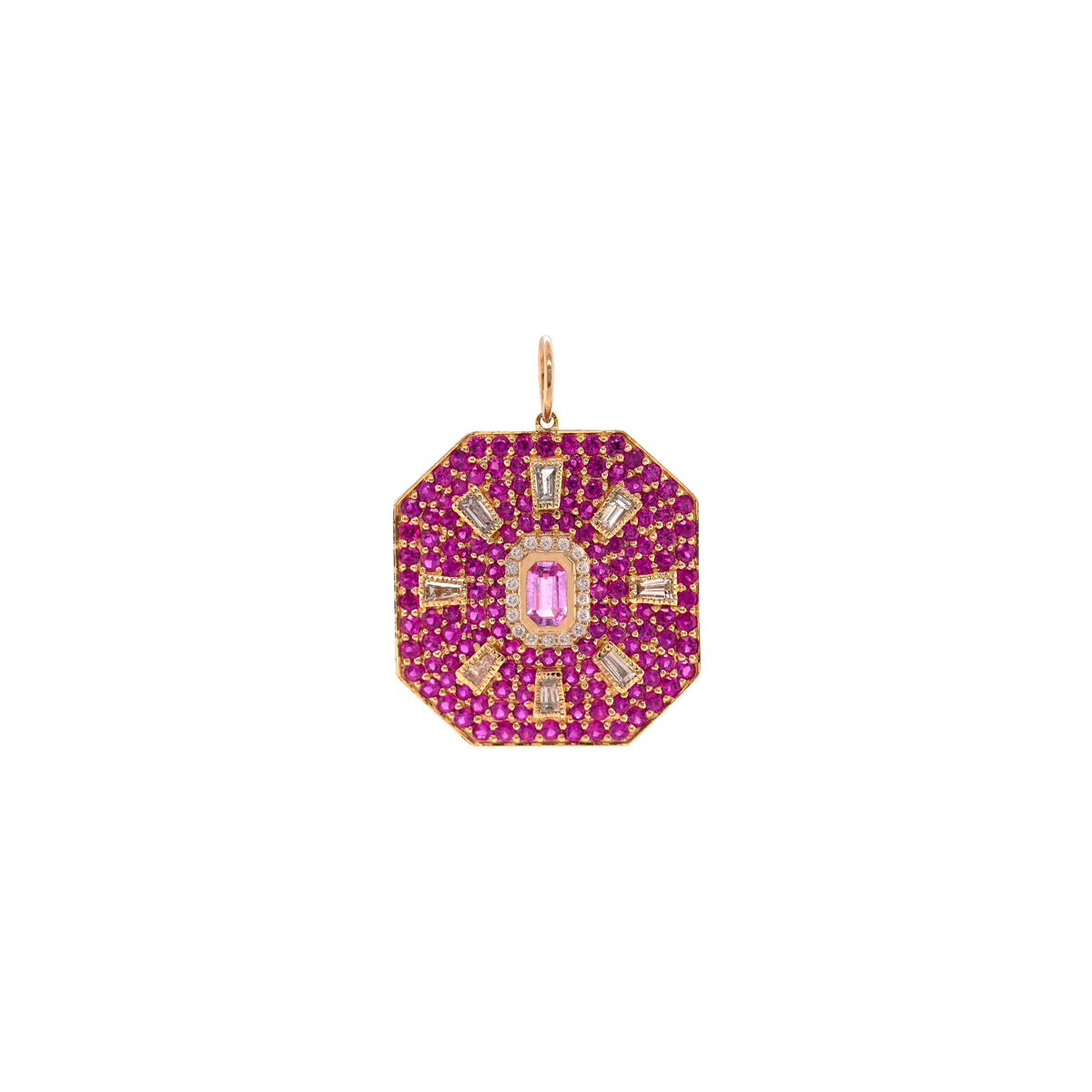 PINK SAPPHIRE MOROCCAN MEDALLION