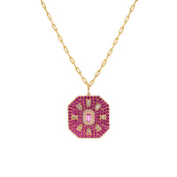 PINK SAPPHIRE MOROCCAN MEDALLION