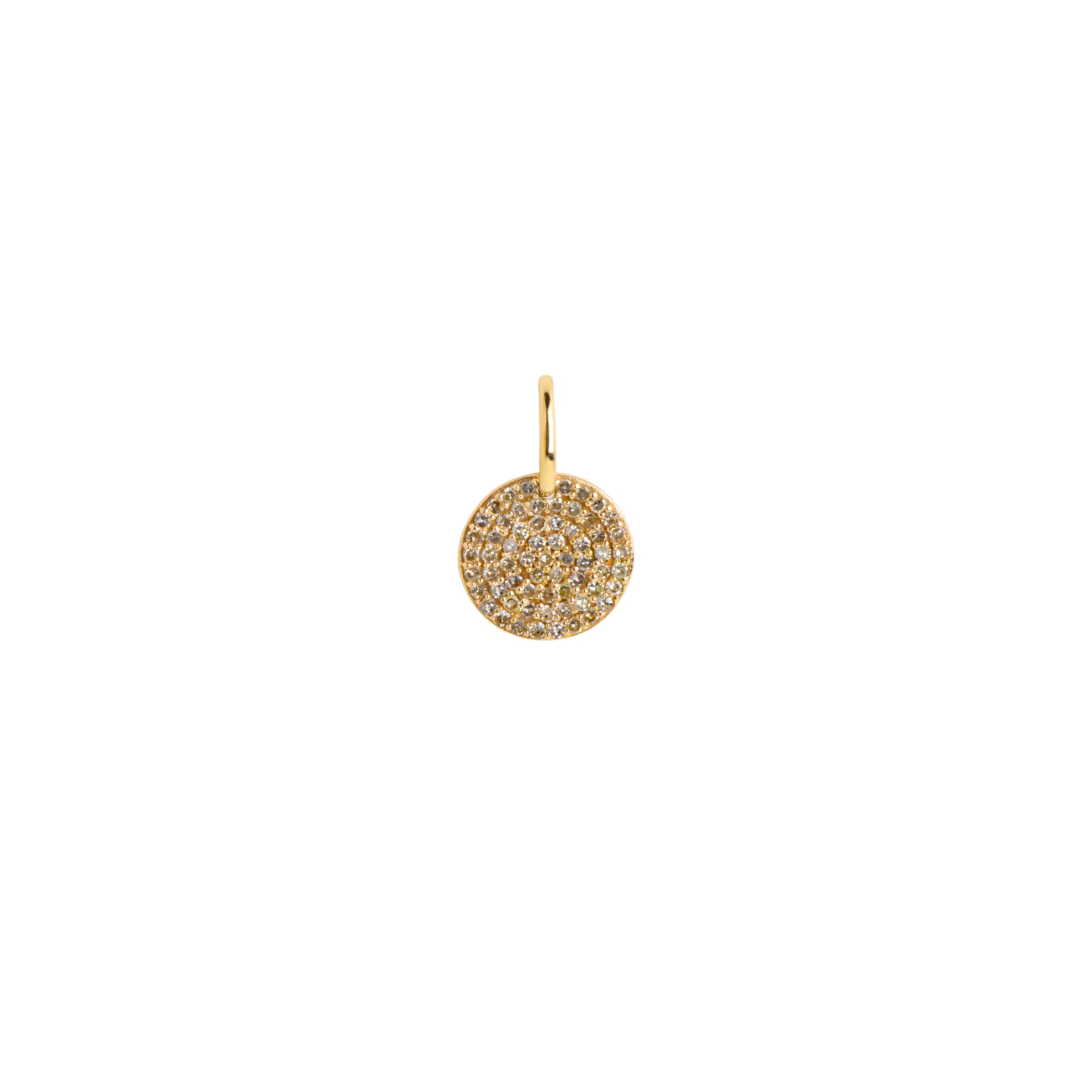 10MM ROUND PAVÉ DIAMOND PENDANT - Bridget King Jewelry