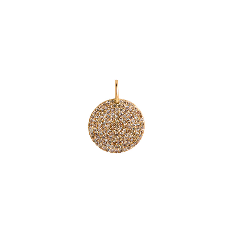 14MM ROUND PAVÉ DIAMOND PENDANT - Bridget King Jewelry