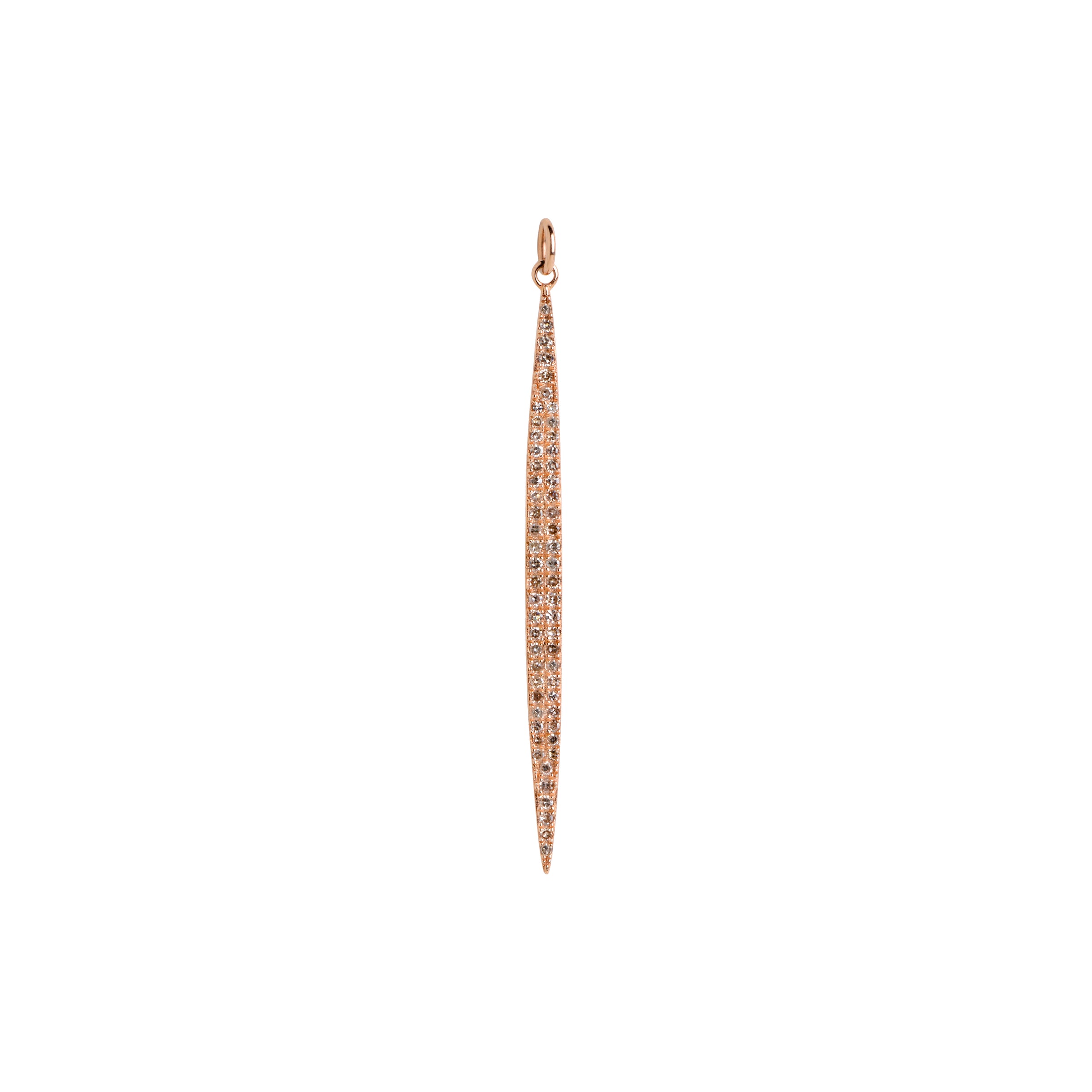 2" PAVÉ DIAMOND SPEAR PENDANT - Bridget King Jewelry