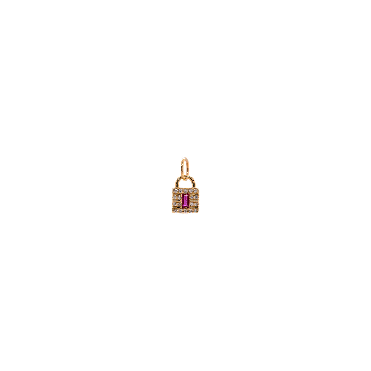 BABY RUBY LOCK PENDANT