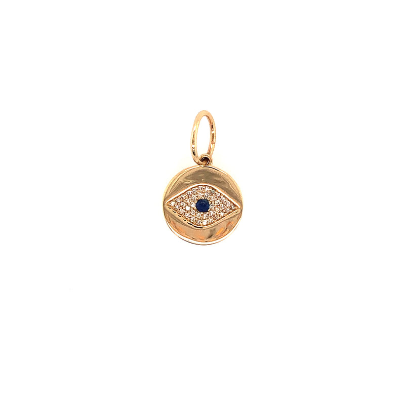 MINI DIAMOND EVIL EYE PENDANT