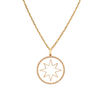 LARGE ENAMEL STARBURST MEDALLION