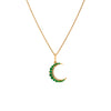 SMALL EMERALD CRESCENT PENDANT