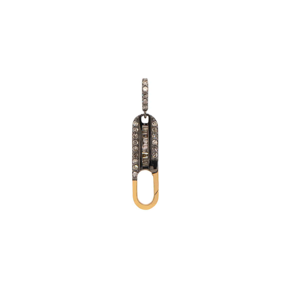 BAGUETTE DIAMOND CHARM CLASP