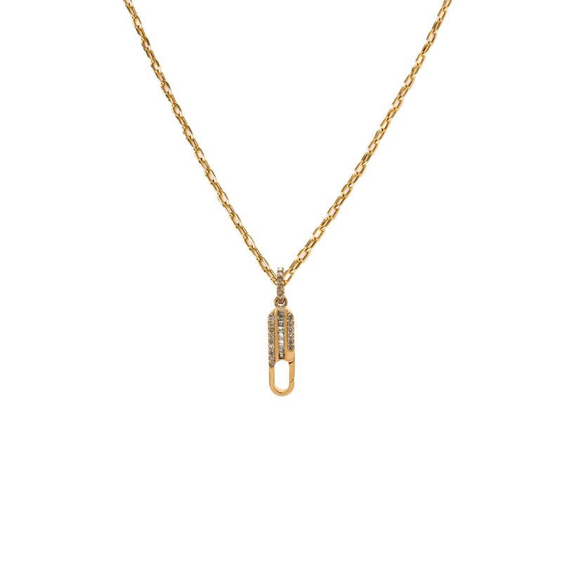 BAGUETTE DIAMOND CHARM CLASP