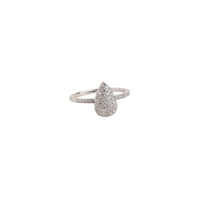 DIAMOND TEARDROP RING w/ WHITE DIAMONDS - Bridget King Jewelry