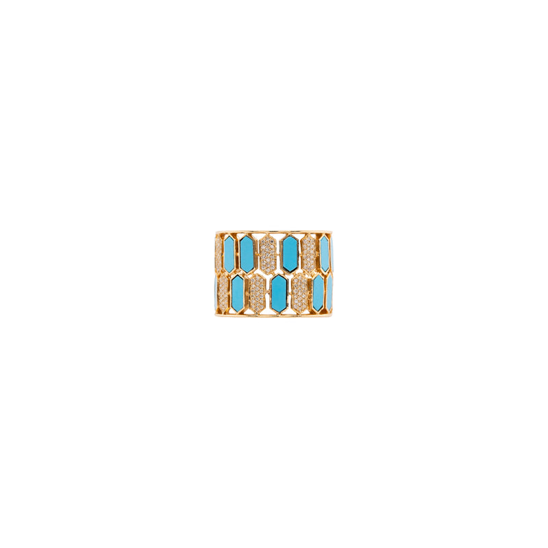 TURQUOISE MOSAIC ETERNITY RING