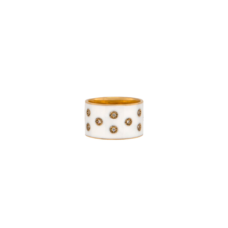 ENAMEL CIGAR BAND RING