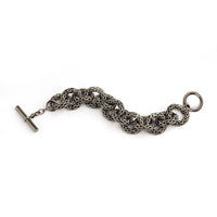 Mesh Toggle Bracelet: a Ruthenium-Plated Sterling Silver Bracelet with a Toggle Clasp